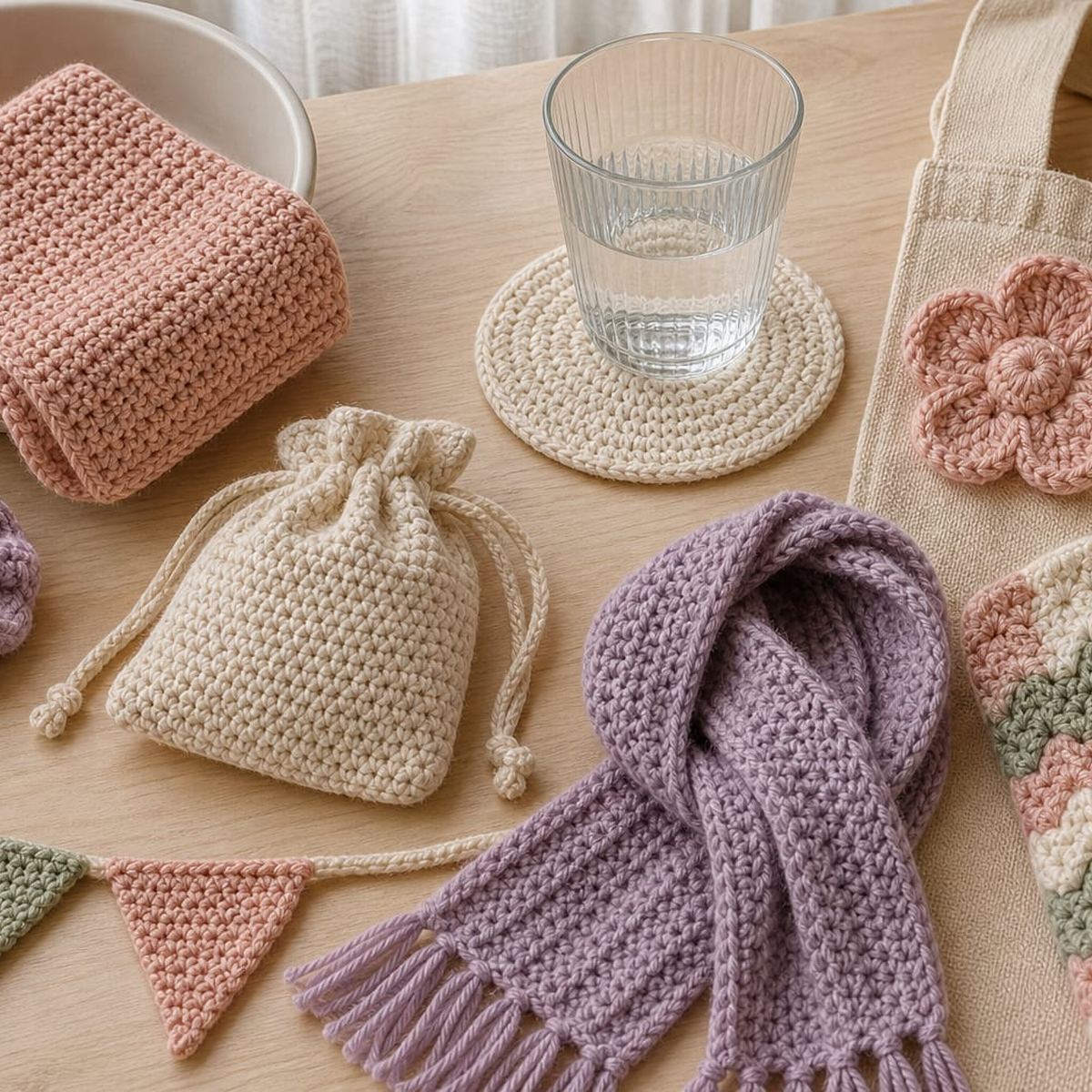 Collage of the 5 free patterns