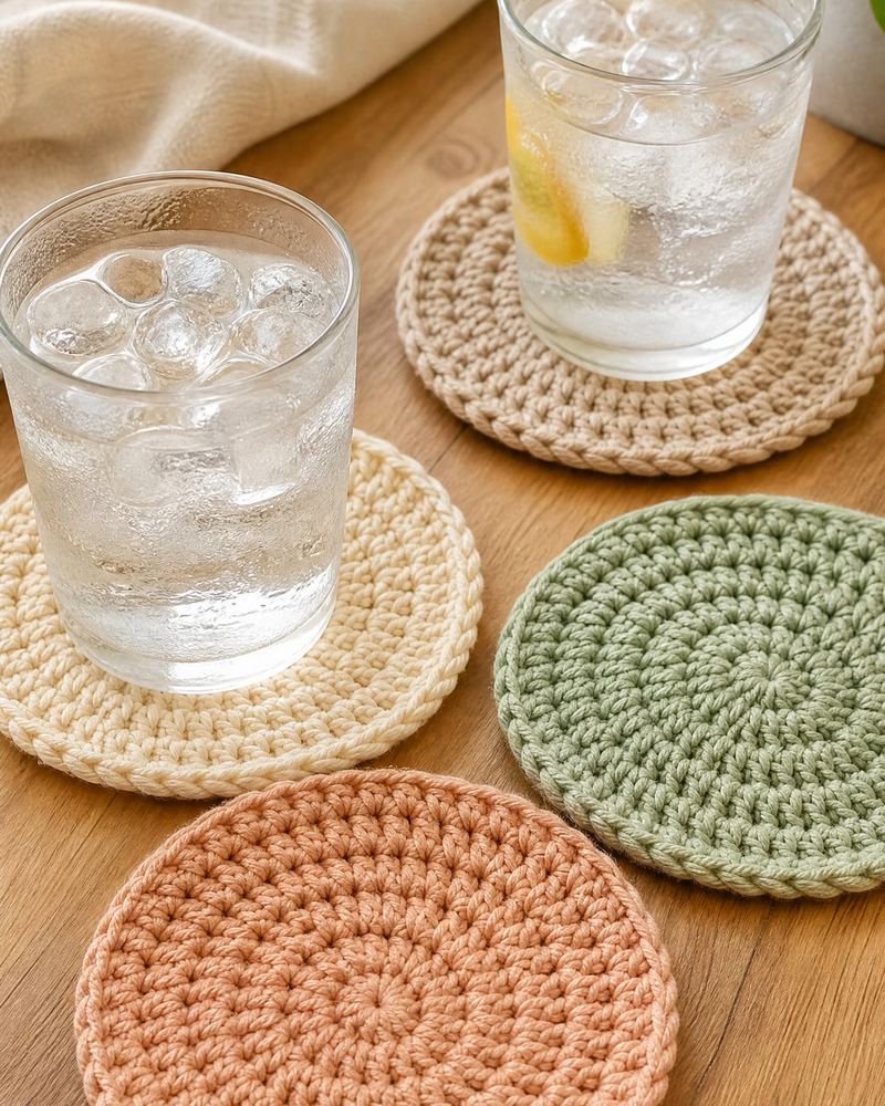 Round Cotton Coasters