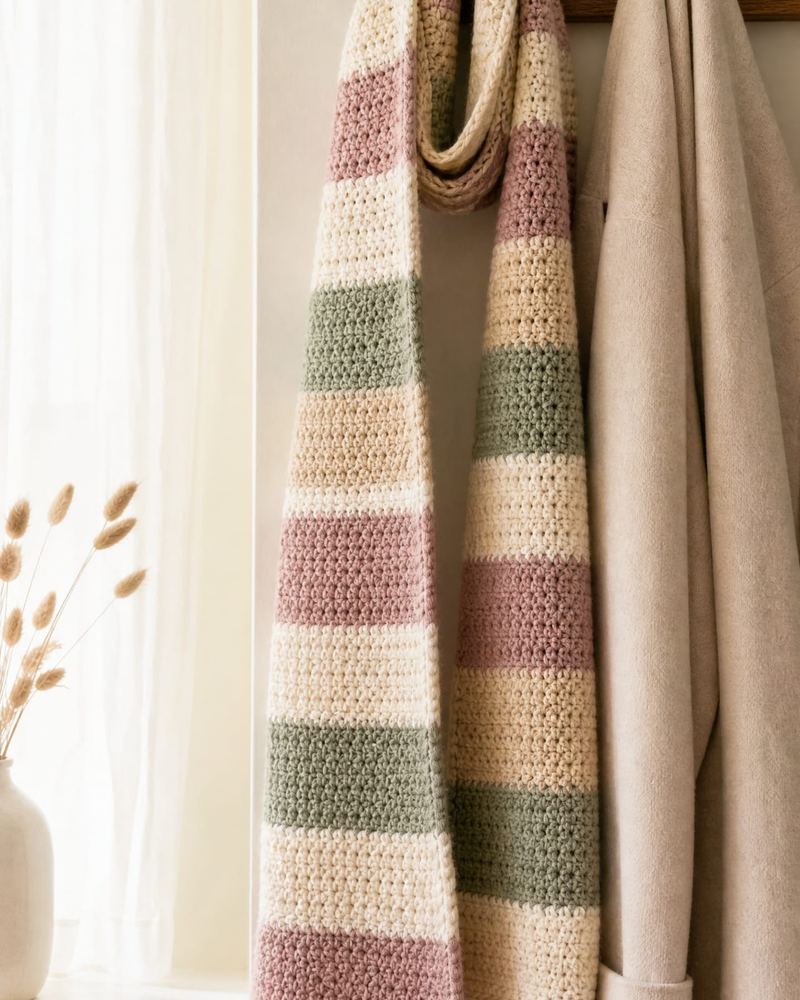 Striped Row Scarf