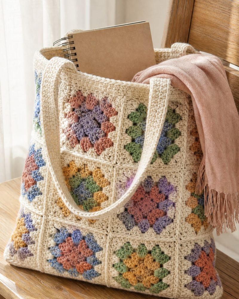 Granny Square Tote